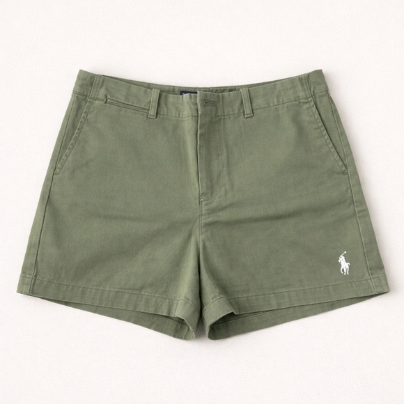 Polo Ralph Lauren Pants - New Polo Ralph Lauren Olive Green Chino Shorts Size 10